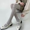 Collant da Donna Autunno e Inverno Cotone Lavorato a Maglia Autocalzanti Fino alla Coscia Calze Lingerie Calzetteria Femminile Collant Lolita Calze
