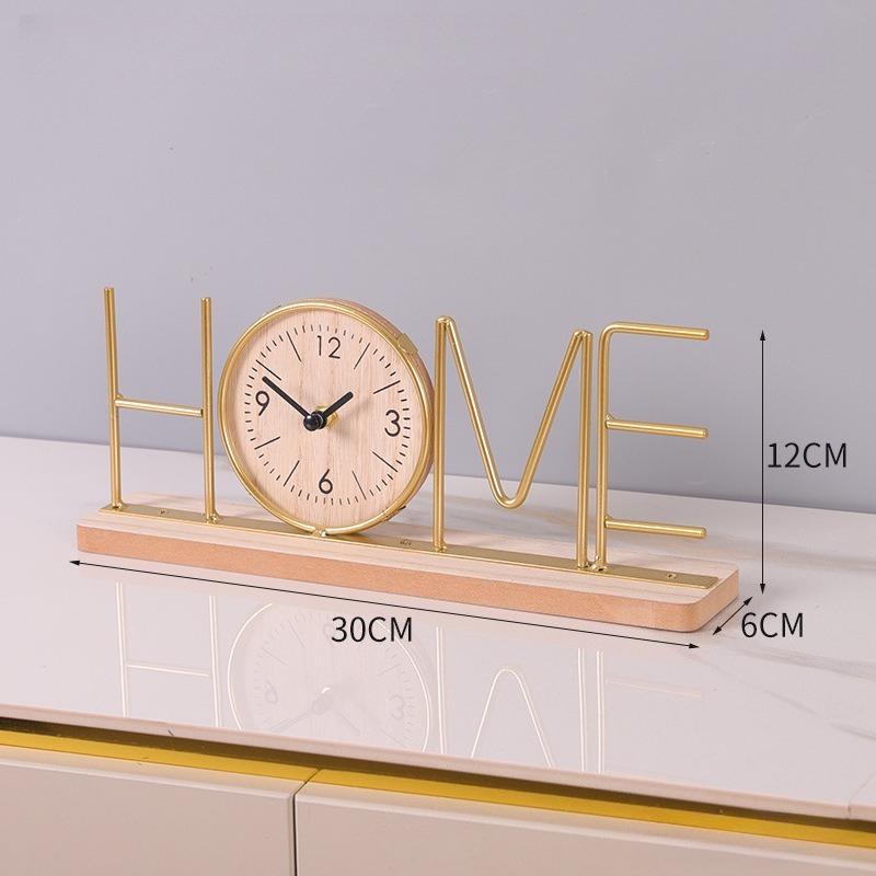 Iron Simple Letter Clock Ornaments Home Entrance Living Room TV Cabinet Desktop Decoration Decoration Decoration