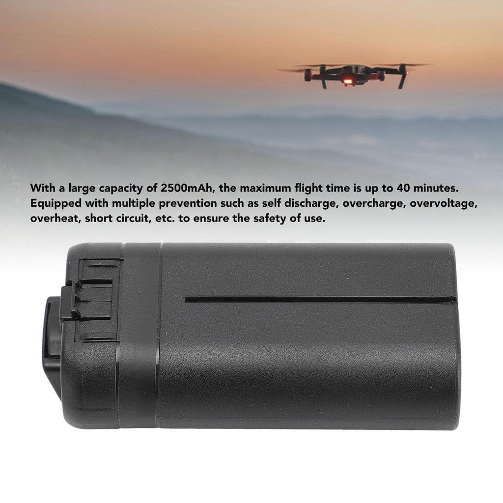 Intelligent Flight for Mini, 7.2V Replacement Spare, 2500mAh, 40 Minutes Flight Time, RC Drone, Multiple Safety Preventive Measures (2-Pack)