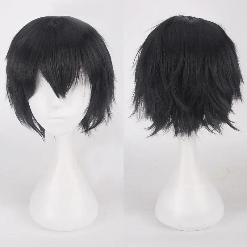 Anime Mystic Messenger 707 Cosplay Synthetic Wig Short Red Orange Heat Resistant Hair Cosplay Wigs