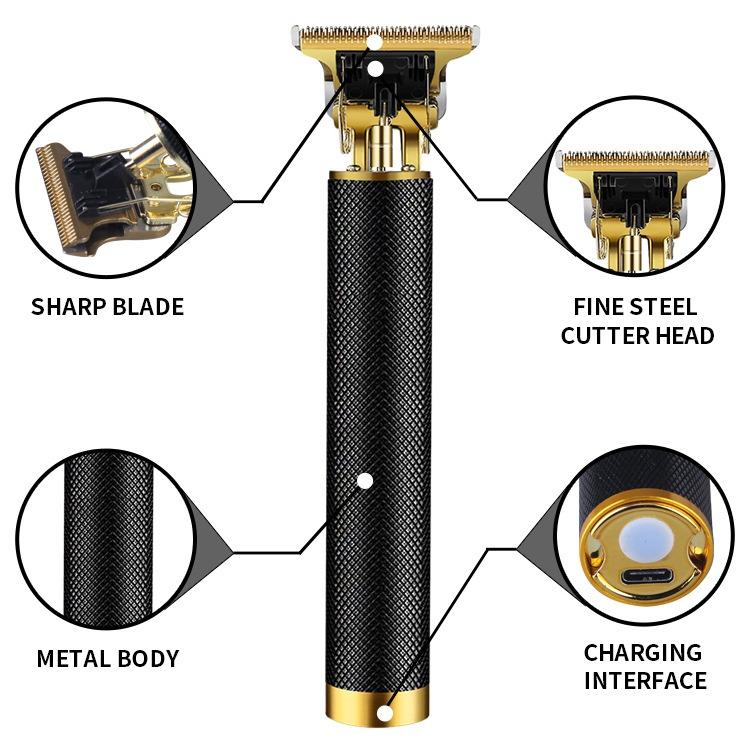 2024 USB T9 Hair Clipper Barber Professional Electric Hair Trimmer Shaver Trimmer Beard 0mm Men Hair Cutting Machine for Men