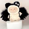Suitable for 17cm Labubu Doll Clothes Fashion Clothing Black Cat Hair Clip with Pearl Choker Necklace Mini Cute Doll Fashion Accessories