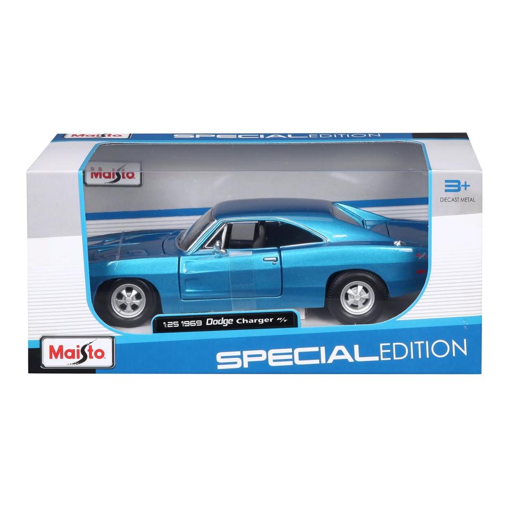 1969 Dodge Charger Blue Diecast Model Car R/T 125