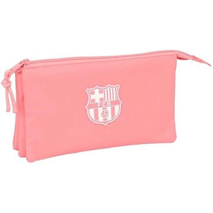 Trousse Triple - SAFTA - F.C. Barcelona Chica - Confortable - Polyvalente - Couleur Corail
