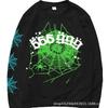Herren Übergroßes Kapuzenpullover-Set Mit Spinnennetz-Grafikdruck Winterlich Warm Fleecegefüttert Streetwear