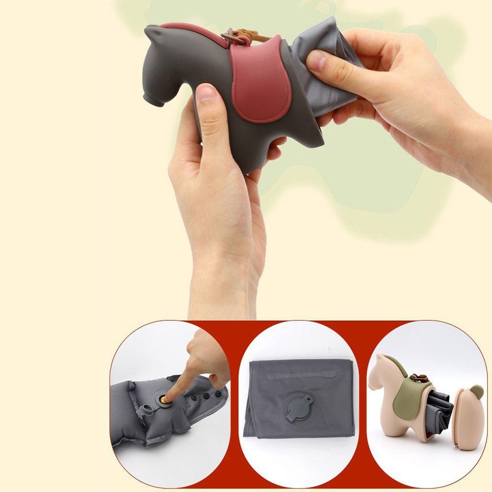 Neck Protection Inflatable Neck Pillow Pressed Inflation Super Light U-shaped Travel Pillow Creative Comfort