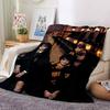 Custom Name Alien Face Close-Up Blanket for Couch & Bed, Plush Cozy Fuzzy Blanket Super Soft & Warm Blankets for Fall and Winter. 090880