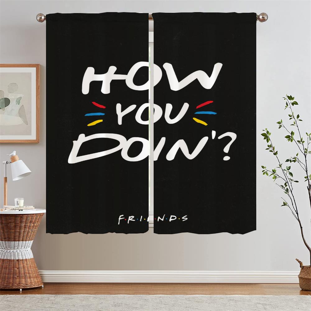 Friends Tulle in Kitchen Curtains for Living Room Cover Curtain Tiebacks Black Out Curtains Blackout Blinds Bedroom Decoration
