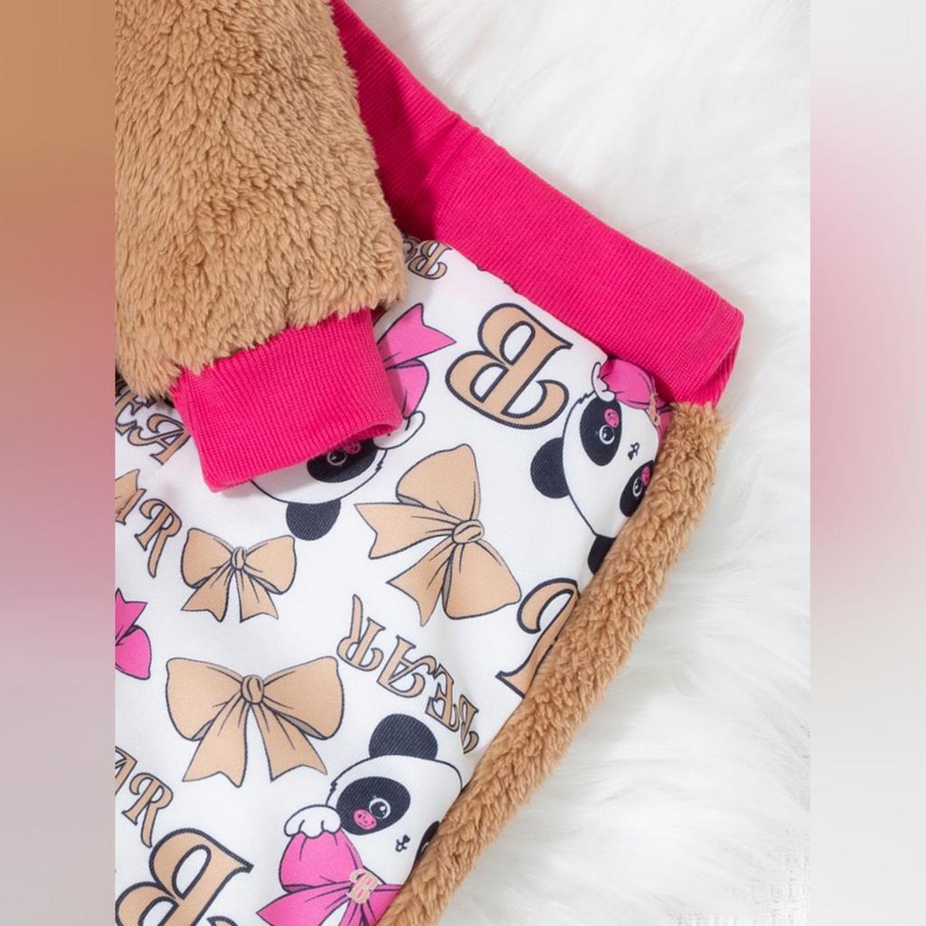 Kids Cartoon Casual Fashion Outfit Set Long Sleeve Top & Pants