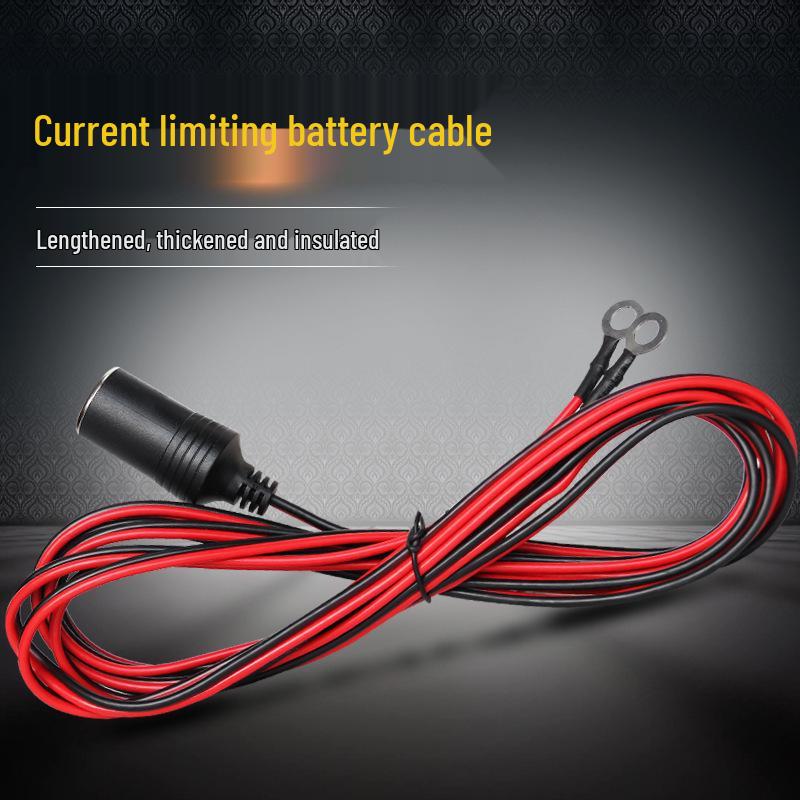 

12V/24V Car Battery to Cigarette Lighter Port Connection Cable with Current Limiting Copper Wire