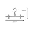 Shinkohanger Mono Closet Skirt Hanger Set of 2 with Clips, Connecting Hooks, and Swivel Hooks, Gray, 36 X 20 X 3 Cm