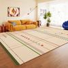 Living Room Carpet Non-slip Soft Stain-resistant Floor Mat Colorful Striped Color-blocked Rug Large-sized Home Decor Mats