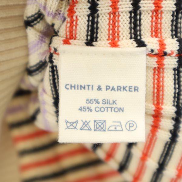 CHINTI & PARKER Silk Blend Border Pattern 7 Minutes Sleeve Sweater L Knit Women Used