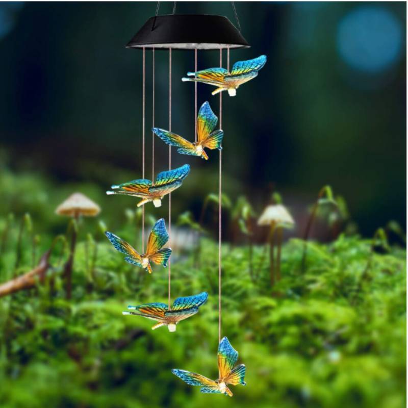 Solar Wind Chime Led Landscape Light With Waterproof Design For Patio And Garden