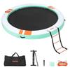 VEVOR Inflatable Floating Dock, 3.66 M Round Inflatable Dock Platform, Non-Slip Water Air Mat with Portable Carrying Bag and Detachable Ladder
