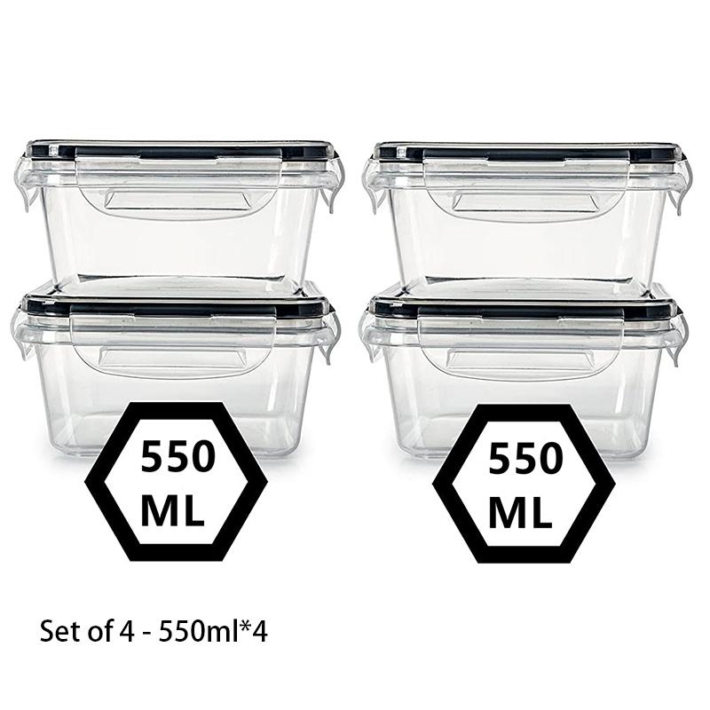 

Герметичный контейнер для хранения пищевых продуктов с крышкой, герметичным защелкивающимся замком, пластик без BPA