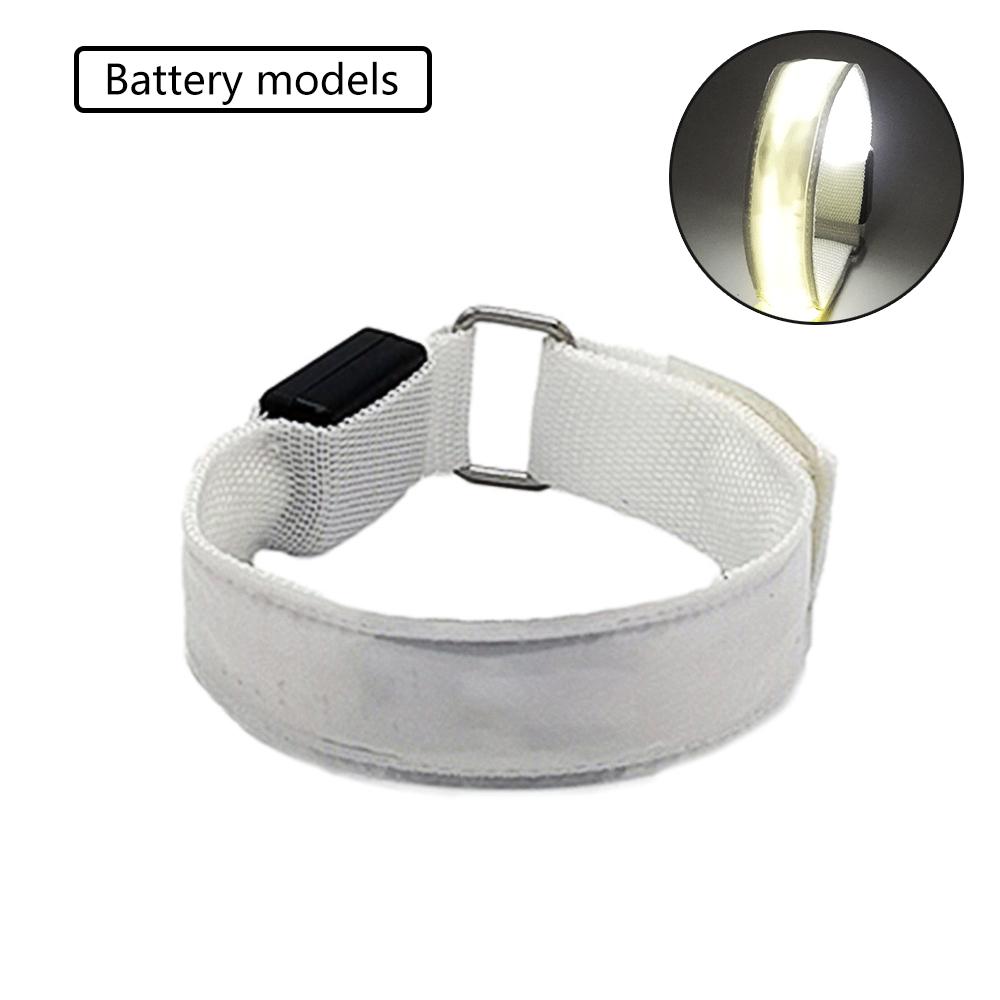 LED Reflective Bracelet Nylon Adjustable Armband Luminous Night Running Cycling Climing Strap Outdoor Sports  Bright Band