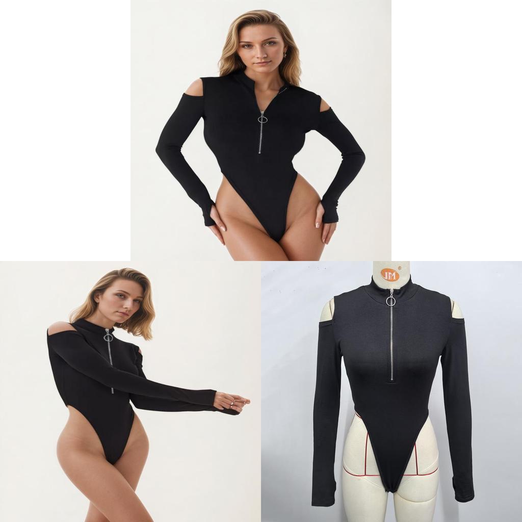 Sexy Jumpsuit For Women With Zipper And High Elasticity For Fall Winter Fashion