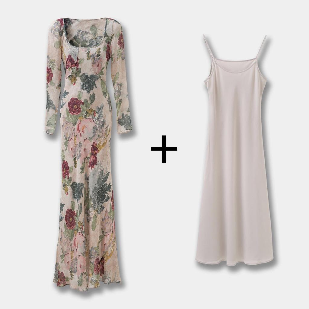 Bohemian Deep V Asymmetrical Dress: Two-Piece Set with Short Sleeves, Slim Fit, and Long Skirt