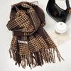200X65Cm Winter Fashionable Warm And Thick Versatile Plaid Scarf For Men And Women'S Travel Soft Windproof And Cold Proof Scarf