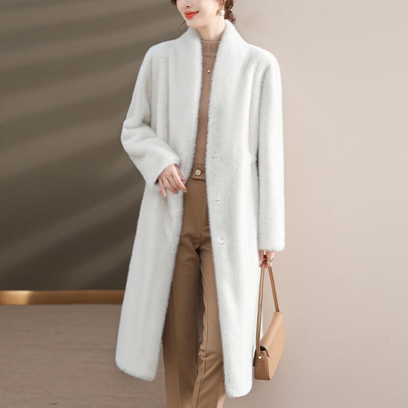 YUZHAOLIN Women s Faux Mink Velvet Winter Coat 3XL