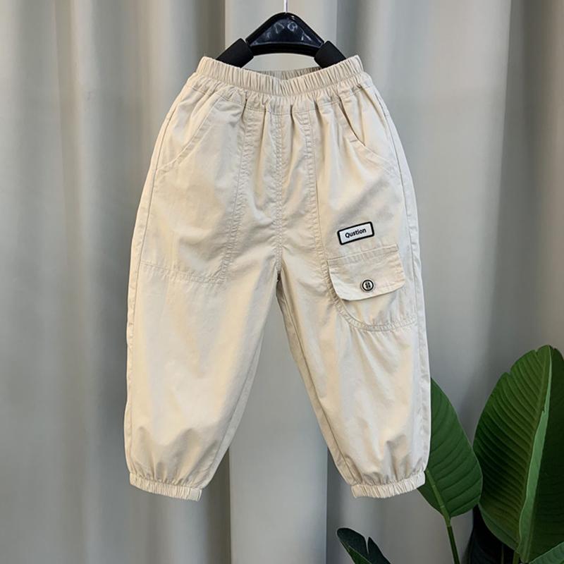 Spring Autumn Fashion Boys Pants Loose Comfortable Design Sport Overalls Cargo Trousers for 2-10 Years Old Kids