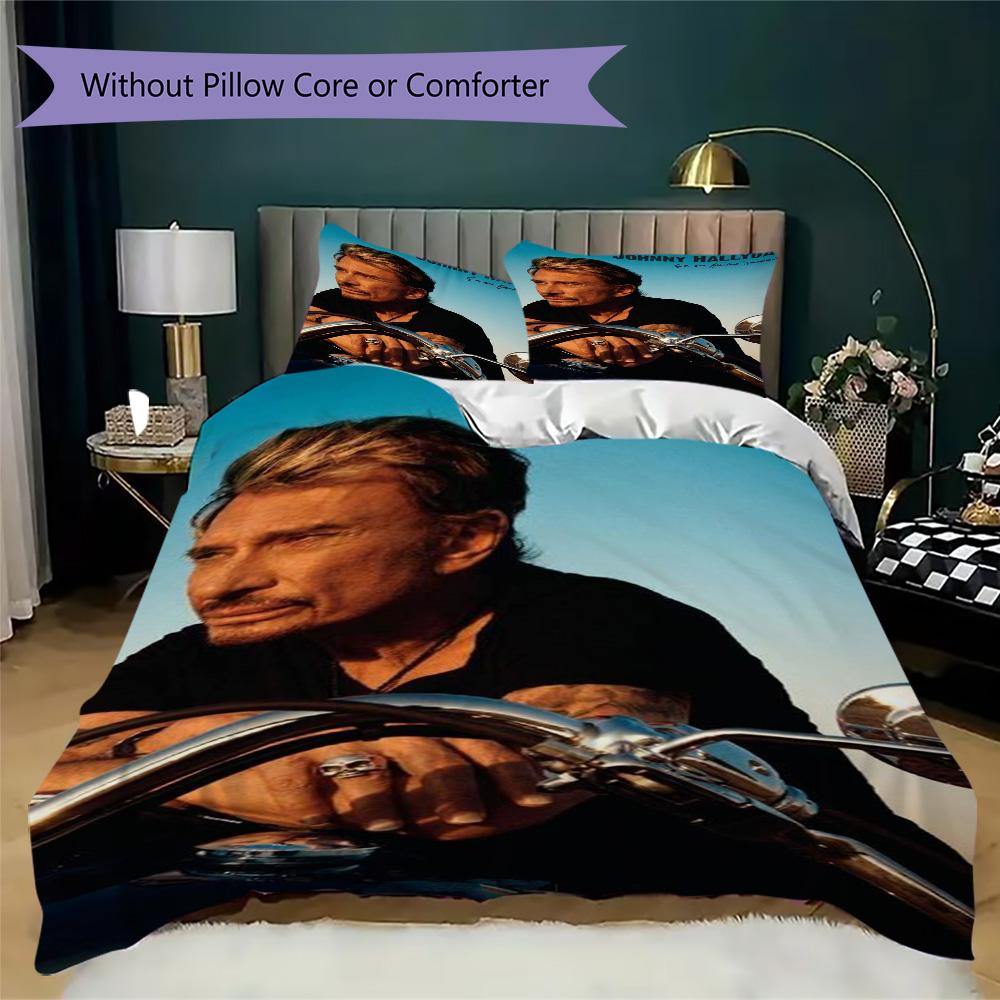 French legendary rock singer and actor Johnny Hallyday provides comfortable bedding covers and pillowcases for home use (without core) K25