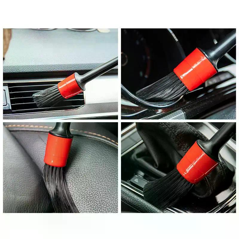 5PCS Car Detailing Brush Set Premium Fiber Multifunction Cleaning Brush For Cleaning Wheels Engine Interior Air Vents Wash Kit