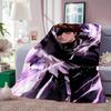 Anime B-Bleach Throw Lightweight 240g Flannel Blanket Soft Skin-friendly for Summer Cooling