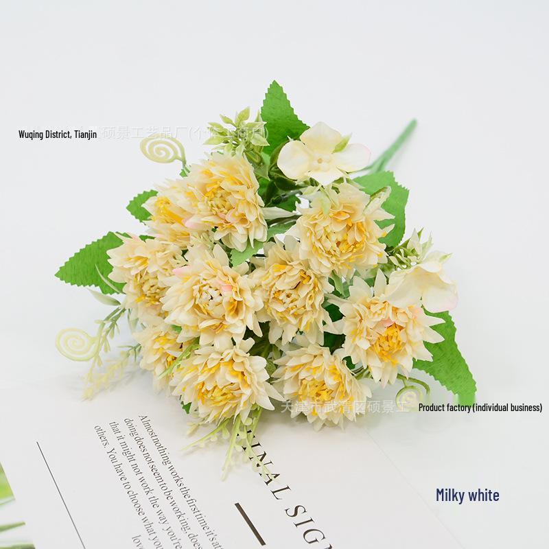 Korean Dragon Claw Chrysanthemum Artificial Bouquet for Party, Restaurant, Shop, or Desktop Decoration