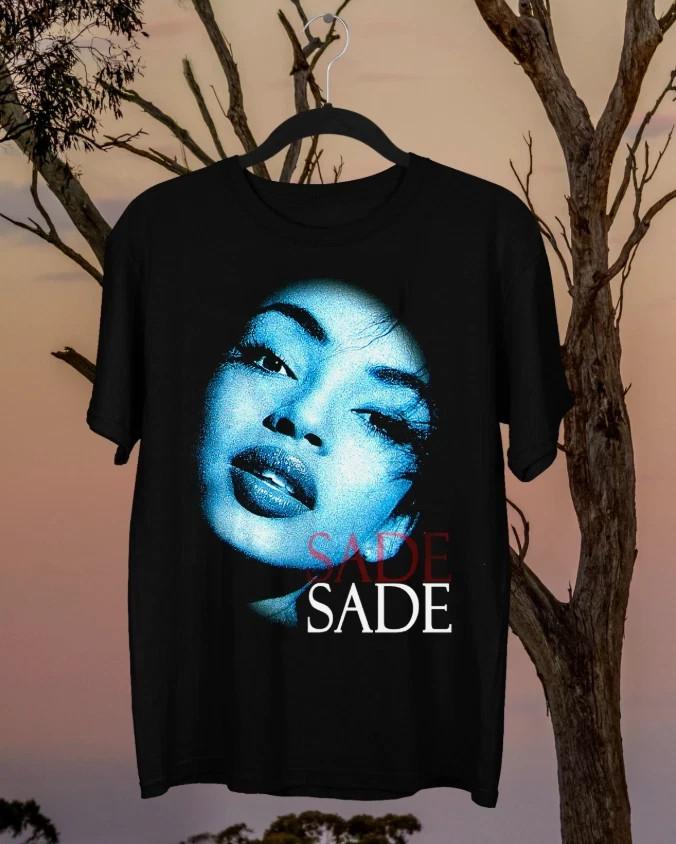 Sade Singer Music Cotton Black All Size For Men Women T-Shirt Full Size Tee