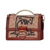 Coach Riley 22 Monster Graffiti Print Magnetic Closure Leather Accordion Bag Chain Bag Handbag Shoulder Bag Crossbody Bag Medium 74582-B4NQ4