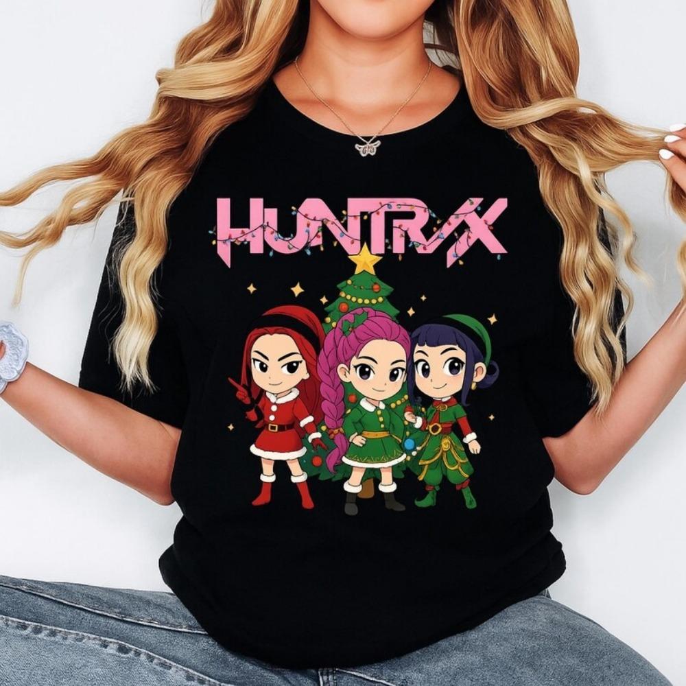 

Christmas Devil Hunter Clothing Short Sleeve T-shirt Harajuku Tiger T-shirt Boys and Girls Gift 5XL