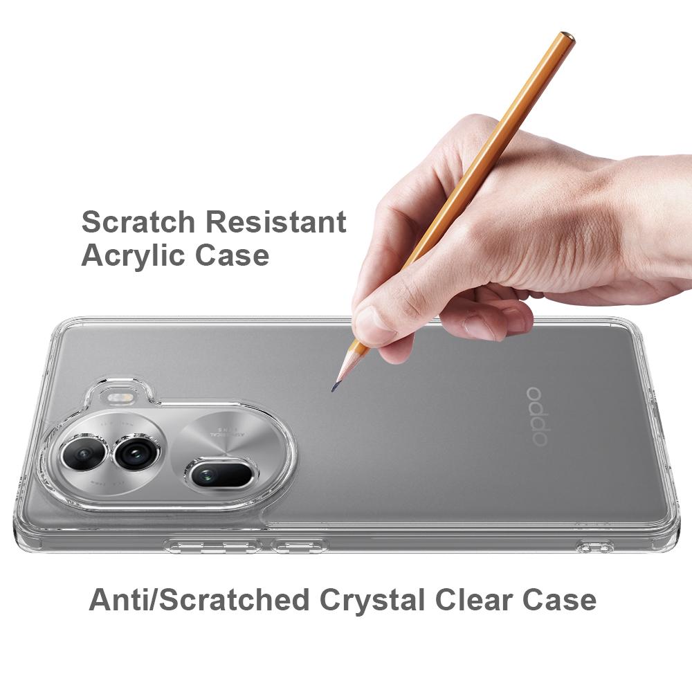 For Oppo Reno11 Pro 5G (Global) Case Scratch-Resistant TPU+Acrylic Clear Phone Cover
