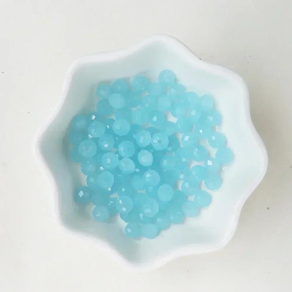 50pcs Translucent Czech Crystal Glass Bead Faceted Colorful Spacer Bead for Jewelry Making DIY Bracelet Necklace Accessories
