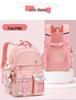 Girls' Trendy Lightweight Backpack: Spine-Protective, Double Shoulder Design for Grades 3-6