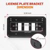 RED WOLF Front License Plate Bracket Frame Fit For US License Plate For SUV Pickup Truck Trailer Reinforce Tag Holder Without Obstruction Rustproof