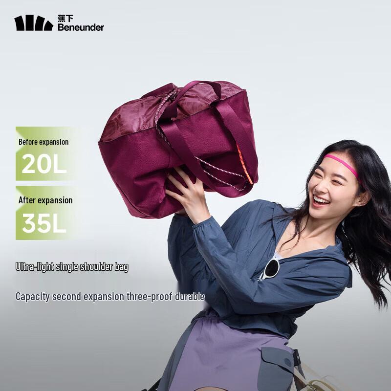 Beneunder Lightweight Expandable Shoulder Tote Bag