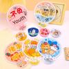 Portable Cartoon Small Round Fan, New Summer Model, Foldable, Compact, Ultra-Light, Travel-Friendly, Mini Handheld Fan for Women