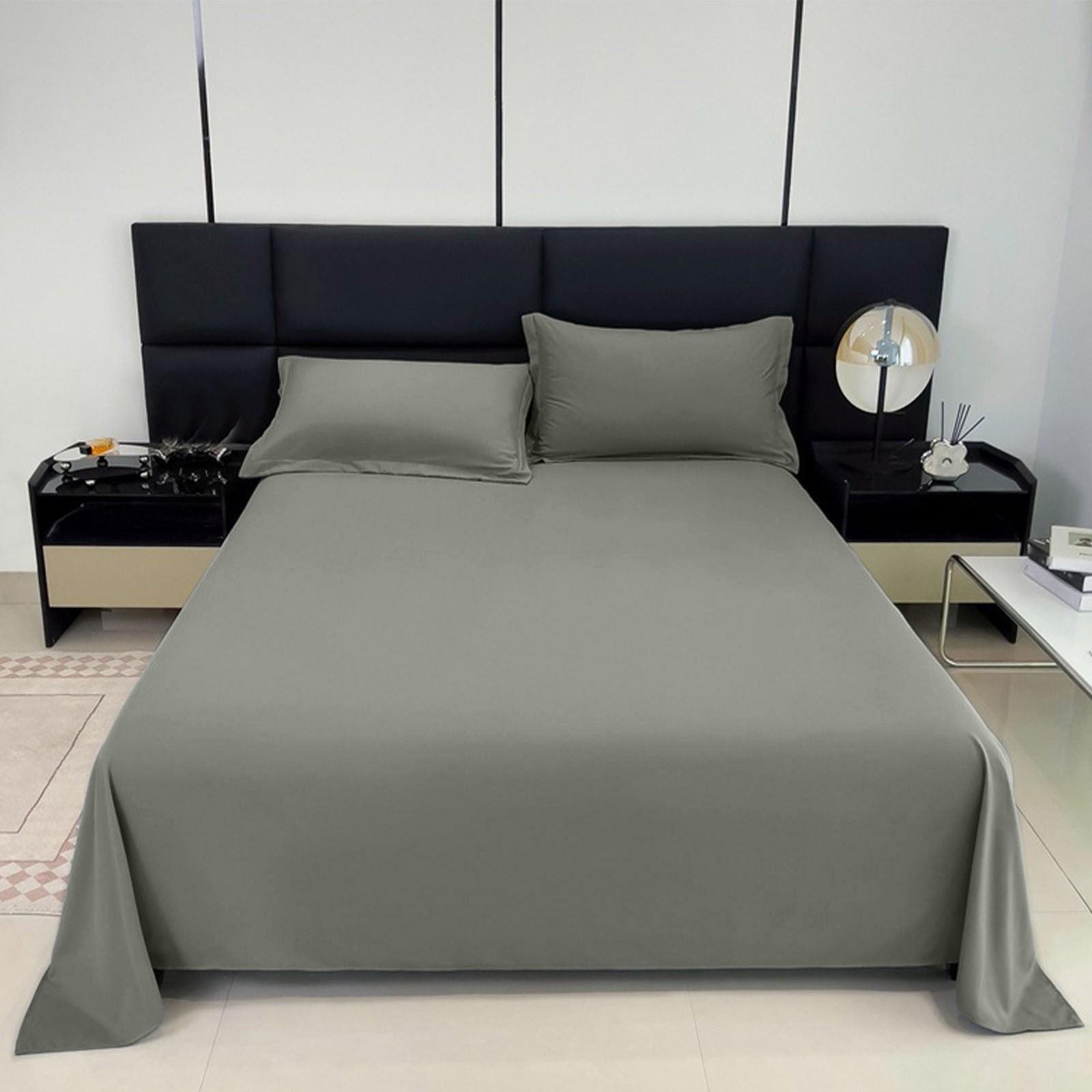 

Комплект простыней однотонного цвета, постельное белье из хлопка для дома, постельное белье для общежития, однотонная простыня для двуспальных кроватей, мягкое постельное белье из хлопка One Size