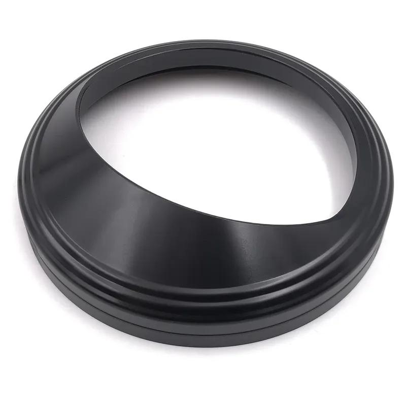 Chrome 5" Aluminum Speedometer Gauge Bezel Visor Trim Ring Cover For Harley Electra Glide Dyna Fat Boy Softail Road King