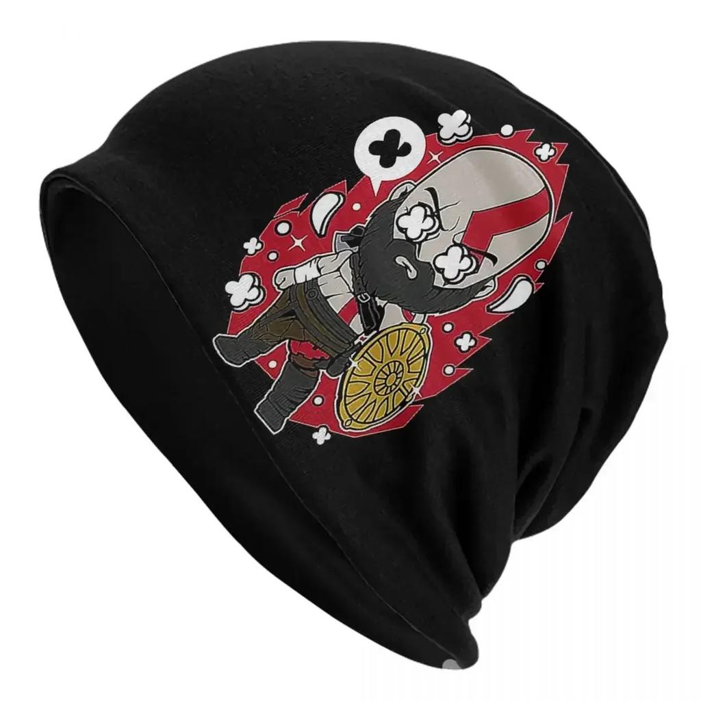 Skull Kratos God Of War Unisex Adult Beanies Caps Knitted Bonnet Hat Warm Fashion Autumn Winter Outdoor Skullies Hats
