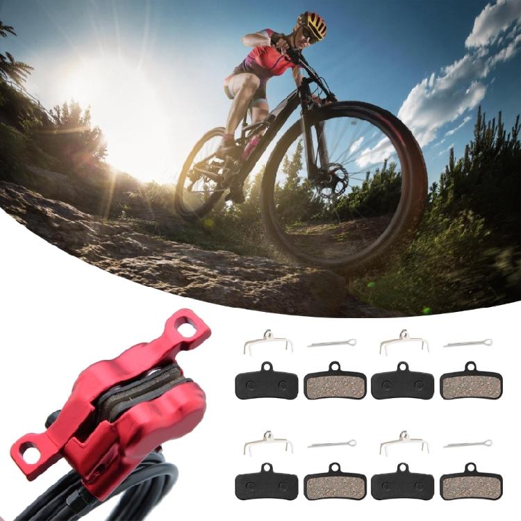 4Pair Low Noise Mountain Bikes Brake Pad SemiMetallic Bicycles Disc Brake Pads Cyclings Accessories Easy To Install