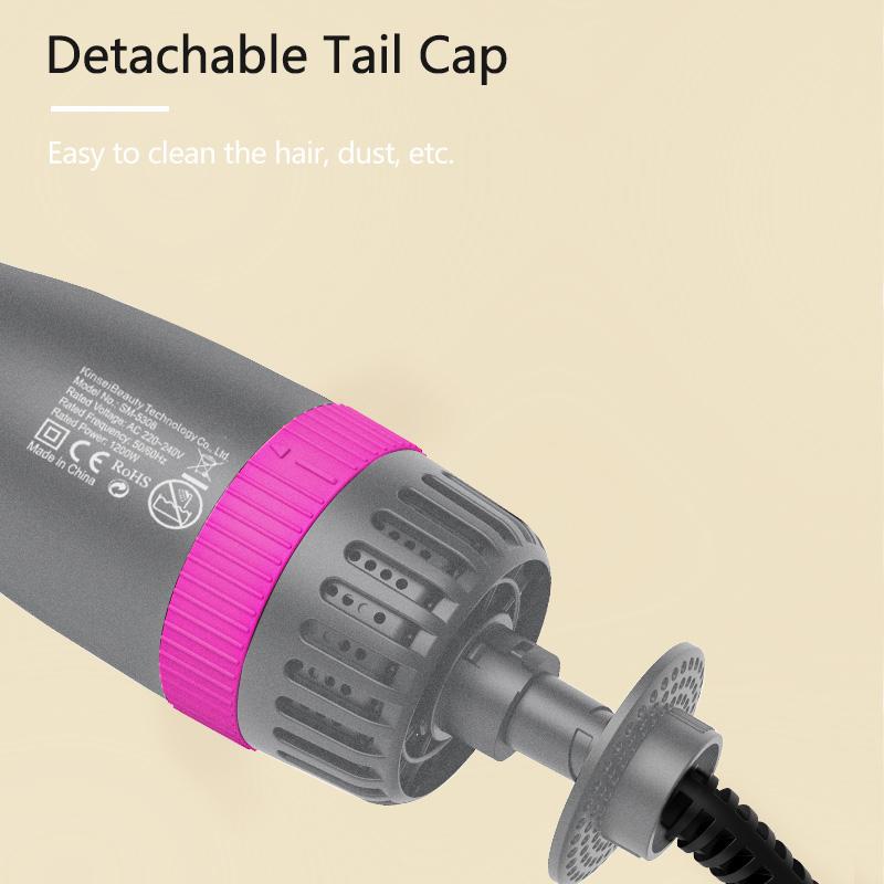 1200W Hair Dryer 2 In 1 Hot Air Brush One Step Styler Volumizer Hair Comb Roller Electric Ion Blow Dryer Brush Hair Straightener Curler