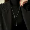 Stylish Women Lariat Necklace Y-Drop Elegant Sweater Triangle Pendant Adjustable