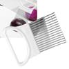 Stainless Steel Onion Holder Onion Cutter Assistant Stainless Steel Kitchen Gadgets for Slicing Meat Floss Fruits