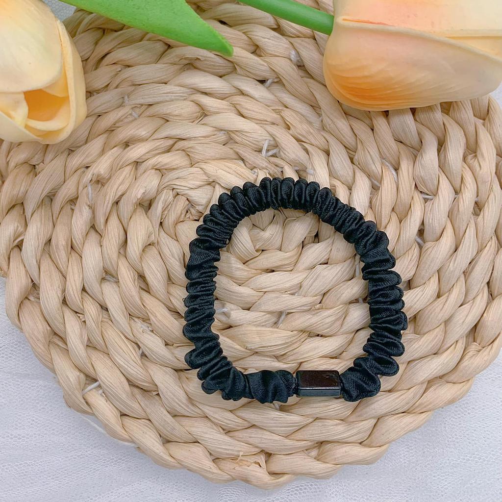 Cream High-Elastic DIY Hair Tie with Adhesive Accessories
