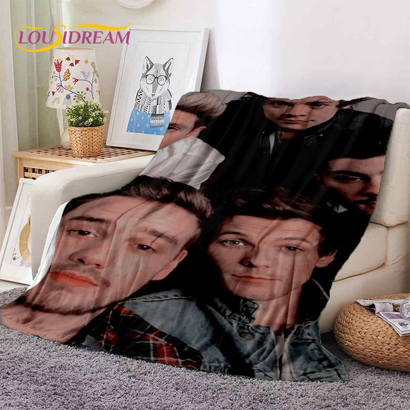 2025 Rock-One Direction Combinatio 1D Star Soft Blanket,Soft Throw Blanket for Home Bedroom Bed Sofa Picnic Travel Cover Gift