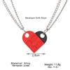 Punk 2 stücke Herz Ziegel Paare Liebe Halskette Für Liebhaber Frauen Männer Lego Elemente Freunde Halsketten Valentinstag Geschenk Schmuck