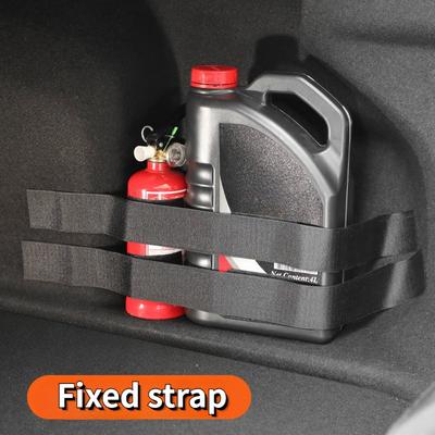 Cinto fixo de armazenamento de porta-malas de carro Nylon Extintor de incêndio Armazenamento Fixação Cinto Loop Strap Preto Organizador de porta-malas Cinta Acessórios para carro